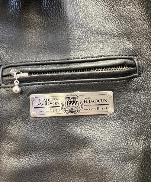 HARLEY-DAVIDSON（ハーレーダビッドソン）HARLEY-DAVIDSON (ハーレーダビッドソン) レザージャケット ブラック サイズ:Lの古着・服飾アイテム