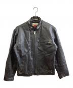 LUCKY STRIKEラッキーストライク）の古着「レザージャケット」｜ブラック