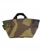 Herve Chapelierエルベシャプリエ）の古着「舟形ミニハンドバッグ」｜グリーン