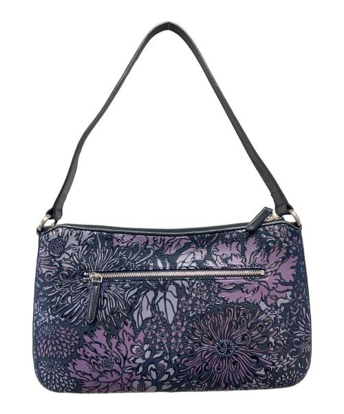 印傳屋（インデンヤ）印傳屋 (インデンヤ) セミショルダーバッグ ブラック×パープルの古着・服飾アイテム