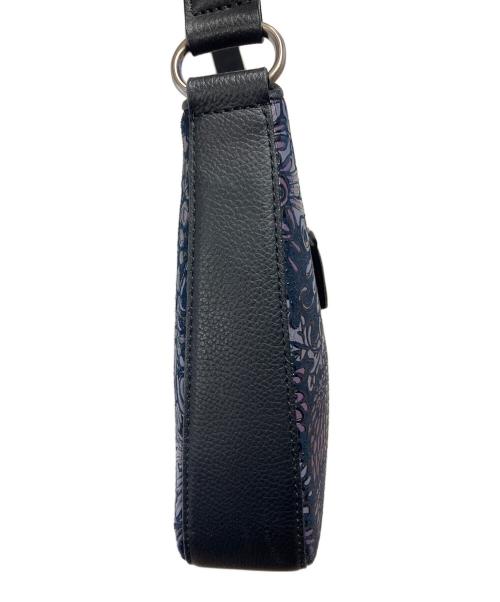 印傳屋（インデンヤ）印傳屋 (インデンヤ) セミショルダーバッグ ブラック×パープルの古着・服飾アイテム