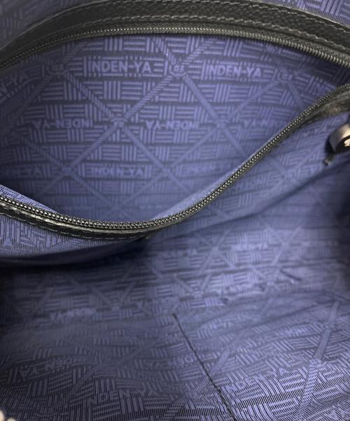 印傳屋（インデンヤ）印傳屋 (インデンヤ) セミショルダーバッグ ブラック×パープルの古着・服飾アイテム