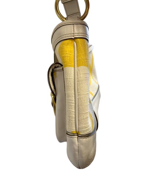 COACH（コーチ）COACH (コーチ) ハンドバッグ ホワイト×イエローの古着・服飾アイテム