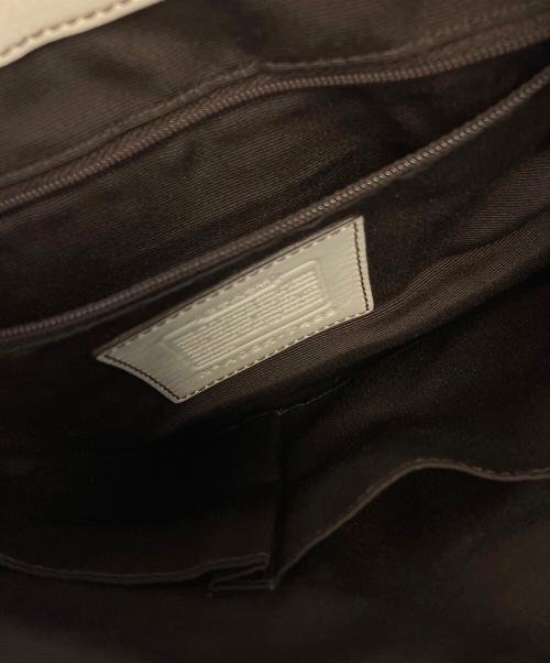 COACH（コーチ）COACH (コーチ) ハンドバッグ ホワイト×イエローの古着・服飾アイテム