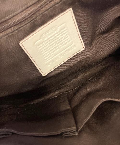 COACH（コーチ）COACH (コーチ) ハンドバッグ ホワイト×イエローの古着・服飾アイテム