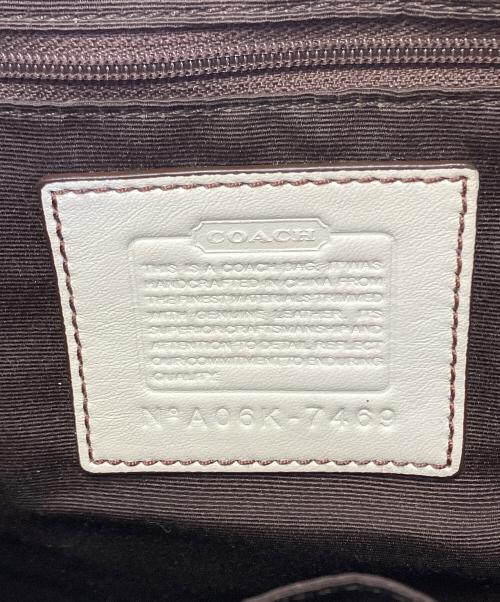 COACH（コーチ）COACH (コーチ) ハンドバッグ ホワイト×イエローの古着・服飾アイテム