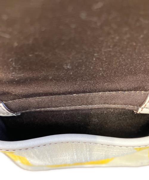 COACH（コーチ）COACH (コーチ) ハンドバッグ ホワイト×イエローの古着・服飾アイテム