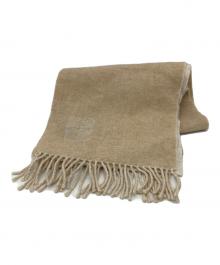 LOEWE（ロエベ）の古着「フリンジマフラー」｜ベージュ×アイボリー