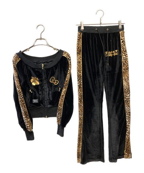 CANDY GALFY（キャンディーガルフィー）CANDY GALFY (キャンディーガルフィー) HELLO KITTY (ハローキティ) セットアップ ゴールド×ブラック サイズ:F 未使用品の古着・服飾アイテム