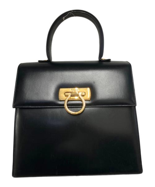 Salvatore Ferragamo（サルヴァトーレ フェラガモ）Salvatore Ferragamo (サルヴァトーレ フェラガモ) ガンチーニハンドバッグ ブラックの古着・服飾アイテム