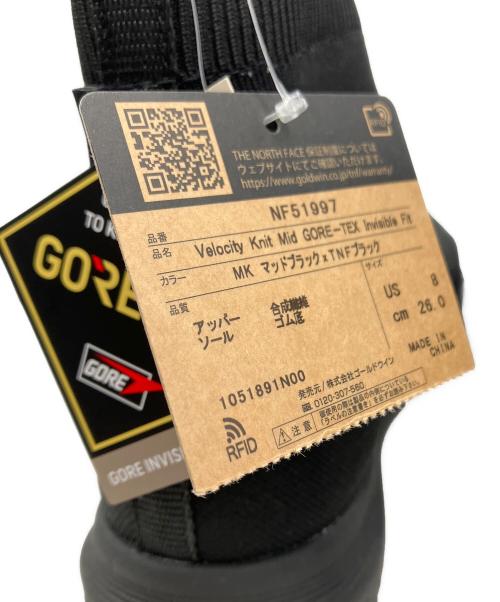 THE NORTH FACE（ザ ノース フェイス）THE NORTH FACE (ザ ノース フェイス) Velocity Knit Mid GTX Invisible Fit ブラック サイズ:26 未使用品の古着・服飾アイテム