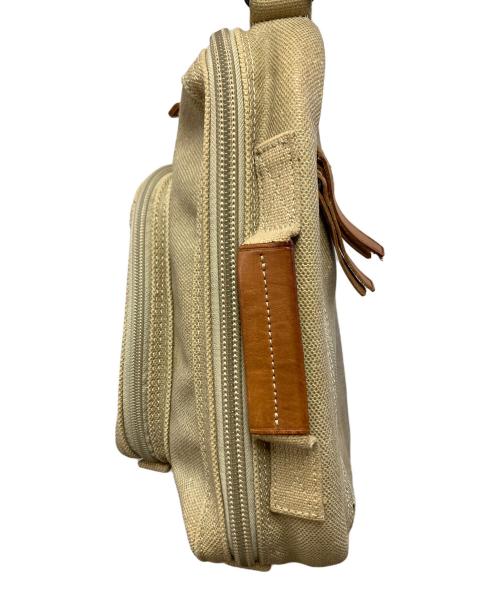 HARVEST LABEL（ハーヴェストレーベル）HARVEST LABEL (ハーヴェストレーベル) ブリーフケース ベージュ×ブラウンの古着・服飾アイテム