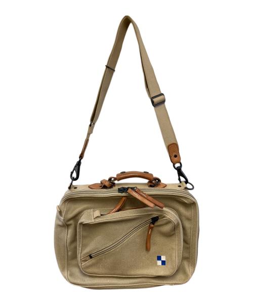 HARVEST LABEL（ハーヴェストレーベル）HARVEST LABEL (ハーヴェストレーベル) ブリーフケース ベージュ×ブラウンの古着・服飾アイテム