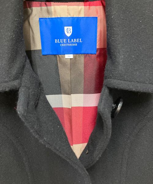 BURBERRY BLUE LABEL（バーバリー ブルー レーベル）BURBERRY BLUE LABEL (バーバリー ブルー レーベル) ライトビーバーステンコート ブラック サイズ:38の古着・服飾アイテム