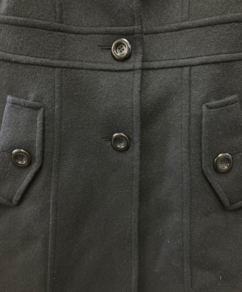 BURBERRY BLUE LABEL（バーバリー ブルー レーベル）BURBERRY BLUE LABEL (バーバリー ブルー レーベル) ライトビーバーステンコート ブラック サイズ:38の古着・服飾アイテム