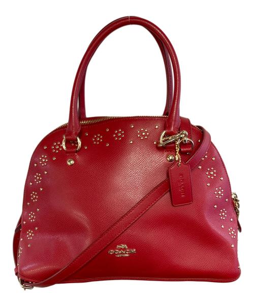 COACH（コーチ）COACH (コーチ) 2WAYバッグ レッドの古着・服飾アイテム
