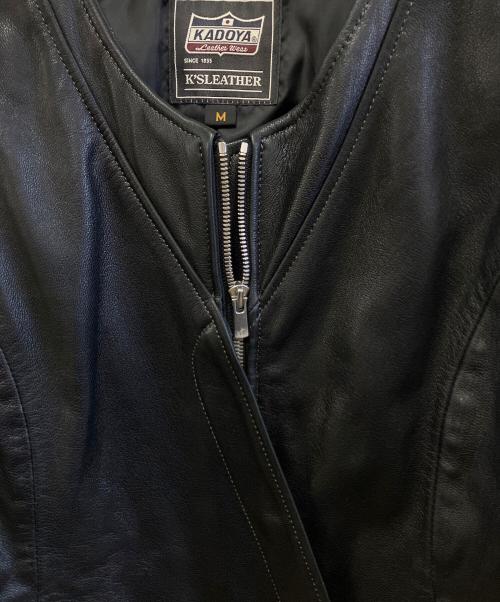 KADOYA（カドヤ）KADOYA (カドヤ) ライダースジャケット ブラック サイズ:Mの古着・服飾アイテム