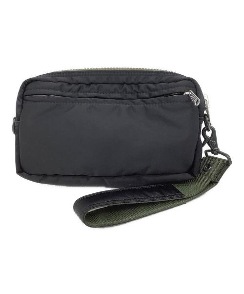 PORTER（ポーター）PORTER (ポーター) ポーチ ブラック×グリーンの古着・服飾アイテム