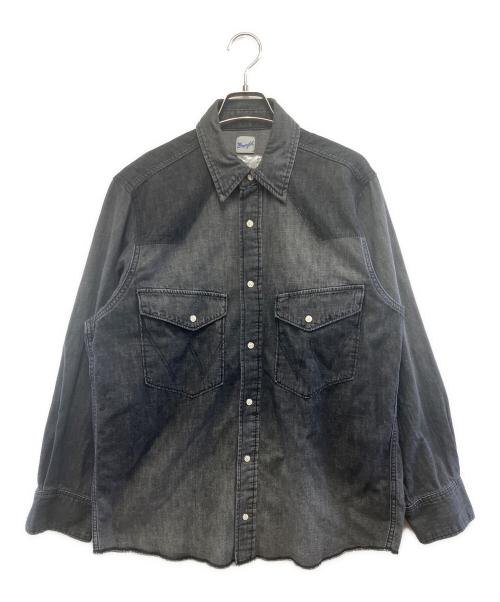 Wrangler（ラングラー）Wrangler (ラングラー) FOLL (フォル) 長袖シャツ ブラック サイズ:Mの古着・服飾アイテム