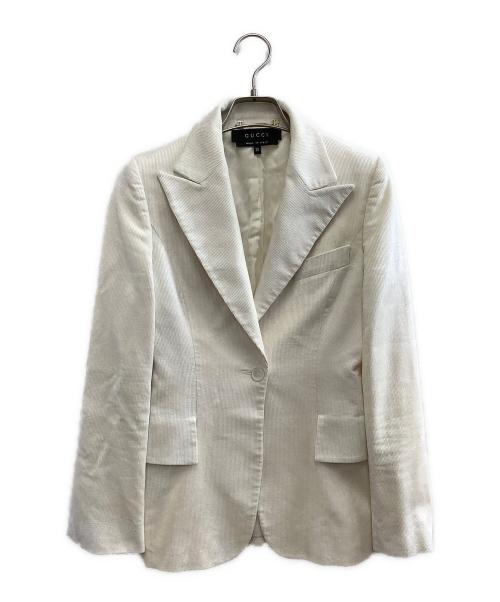 GUCCI（グッチ）GUCCI (グッチ) テーラードジャケット ベージュ サイズ:38の古着・服飾アイテム