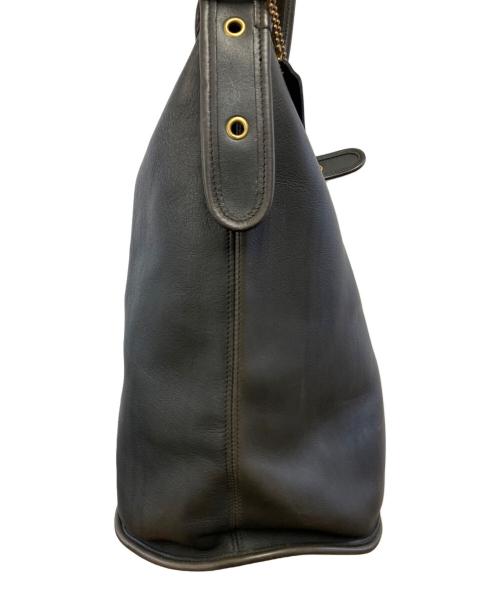 COACH（コーチ）COACH (コーチ) レザーショルダーバッグ ブラックの古着・服飾アイテム