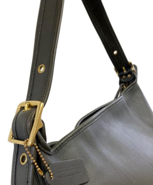 COACH（コーチ）COACH (コーチ) レザーショルダーバッグ ブラックの古着・服飾アイテム
