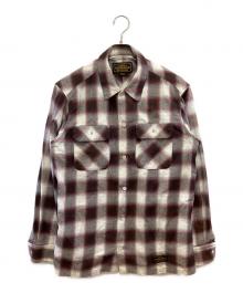 NEIGHBORHOOD（ネイバーフッド）の古着「長袖シャツ」｜ホワイト×パープル