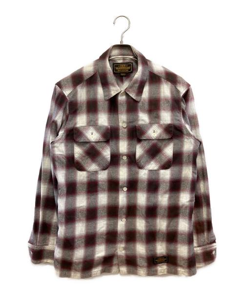 NEIGHBORHOOD（ネイバーフッド）NEIGHBORHOOD (ネイバーフッド) 長袖シャツ ホワイト×パープル サイズ:Mの古着・服飾アイテム