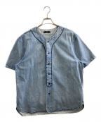 DIESELディーゼル）の古着「デニムベースボールシャツ」｜ブルー