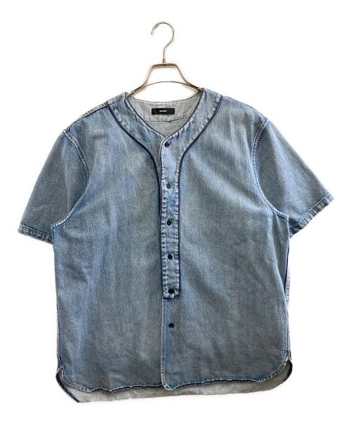 DIESEL（ディーゼル）DIESEL (ディーゼル) デニムベースボールシャツ ブルー サイズ:XXLの古着・服飾アイテム