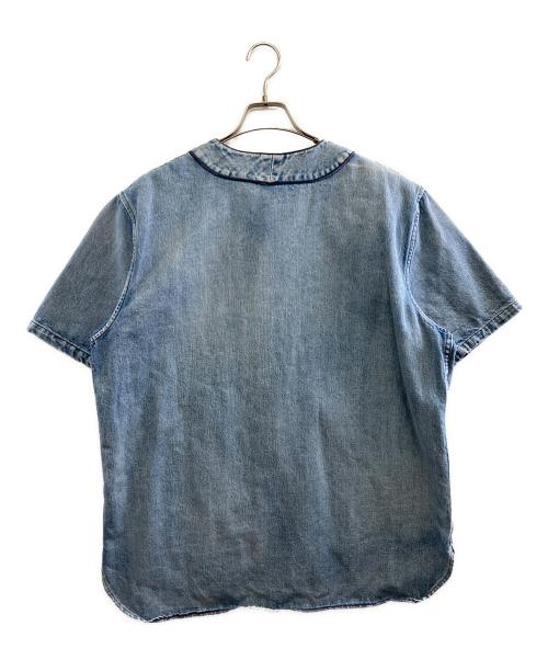 DIESEL（ディーゼル）DIESEL (ディーゼル) デニムベースボールシャツ ブルー サイズ:XXLの古着・服飾アイテム