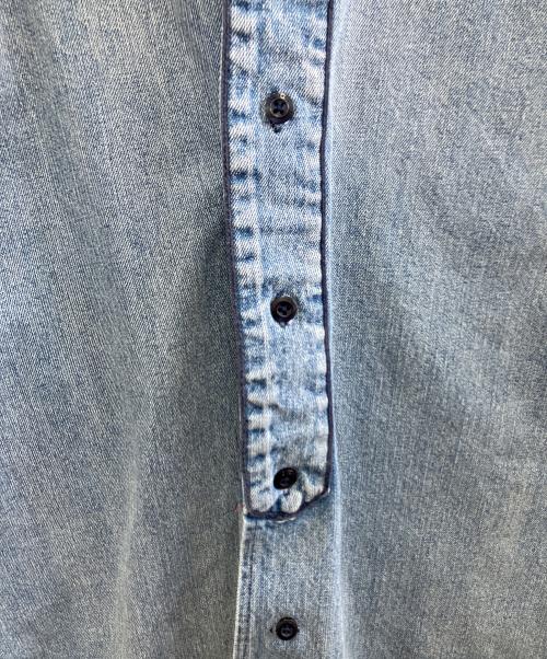 DIESEL（ディーゼル）DIESEL (ディーゼル) デニムベースボールシャツ ブルー サイズ:XXLの古着・服飾アイテム