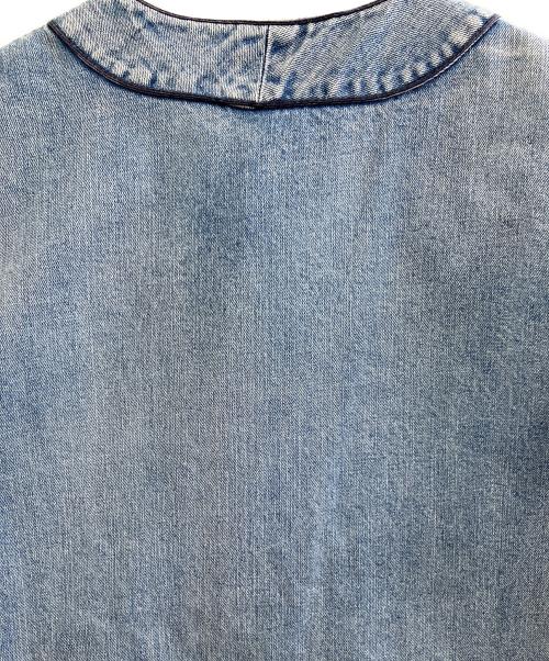 DIESEL（ディーゼル）DIESEL (ディーゼル) デニムベースボールシャツ ブルー サイズ:XXLの古着・服飾アイテム
