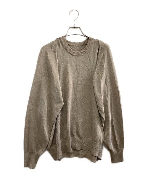 ssstein（シュタイン）ssstein (シュタイン) 薄手ニット ゴールド サイズ:Sの古着・服飾アイテム