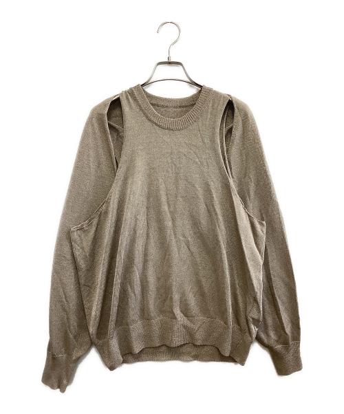 ssstein（シュタイン）ssstein (シュタイン) 薄手ニット ゴールド サイズ:Sの古着・服飾アイテム