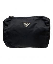 PRADA（プラダ）の古着「ナイロンポーチ」｜ブラック