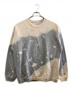 NOMARHYTHM TEXTILEノーマリズムテキスタイル）の古着「Hand Dye Twist Sweat」｜グレー×ベージュ