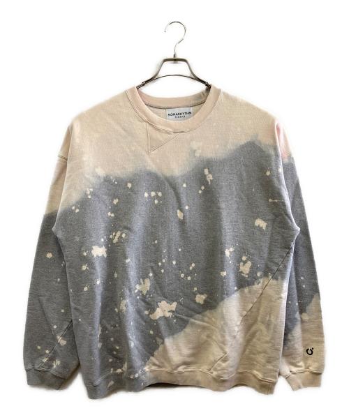 NOMARHYTHM TEXTILE（ノーマリズムテキスタイル）NOMARHYTHM TEXTILE (ノーマリズムテキスタイル) Hand Dye Twist Sweat グレー×ベージュ サイズ:4 未使用品の古着・服飾アイテム