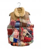 RockyMountainFeatherBedロッキーマウンテンフェザーベッド）の古着「パッチワークダウンベスト」｜マルチカラー