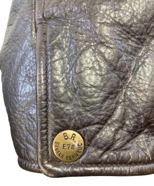 BANANA REPUBLIC（バナナリパブリック）BANANA REPUBLIC (バナナリパブリック) レザージャケット ダークブラウン サイズ:XSの古着・服飾アイテム