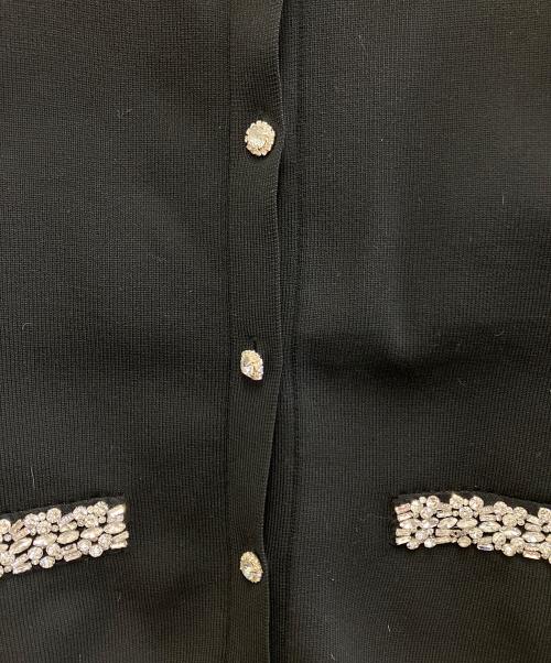 JUSGLITTY（ジャスグリッティー）JUSGLITTY (ジャスグリッティー) 薄手カーディガン ブラック サイズ:2の古着・服飾アイテム