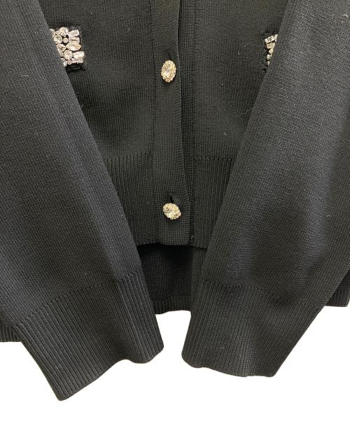 JUSGLITTY（ジャスグリッティー）JUSGLITTY (ジャスグリッティー) 薄手カーディガン ブラック サイズ:2の古着・服飾アイテム
