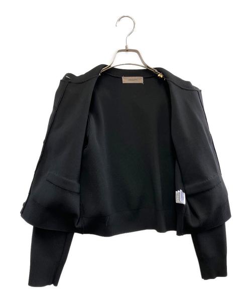 JUSGLITTY（ジャスグリッティー）JUSGLITTY (ジャスグリッティー) 薄手カーディガン ブラック サイズ:2の古着・服飾アイテム