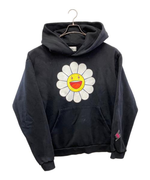 J.BALVIN（J．バルヴィン）J.BALVIN (J．バルヴィン) TAKASHI MURAKAMI (タカシ ムラカミ) プルオーバーパーカー ブラック サイズ:Lの古着・服飾アイテム