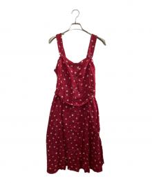 MUVEIL（ミュベール）の古着「ノースリーブ・キャミソールワンピース」｜レッド