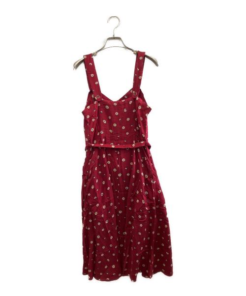 MUVEIL（ミュベール）MUVEIL (ミュベール) ノースリーブ・キャミソールワンピース レッド サイズ:36 未使用品の古着・服飾アイテム