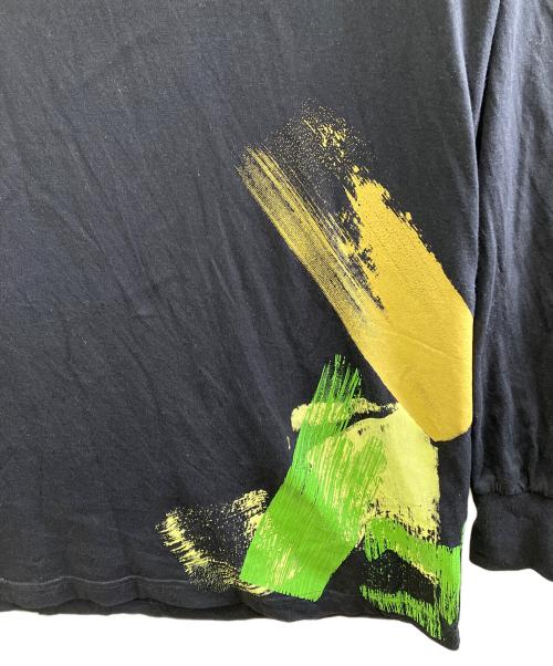 Y-3（ワイスリー）Y-3 (ワイスリー) 長袖カットソー ブラック×グリーン サイズ:XSの古着・服飾アイテム