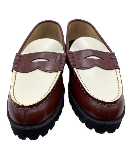 kenford（ケンフォード）kenford (ケンフォード) ローファー ブラウン×ホワイト サイズ:24 1/2の古着・服飾アイテム