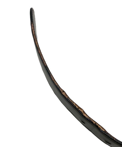 GUCCI（グッチ）GUCCI (グッチ) インターロッキングレザーベルト ブラックの古着・服飾アイテム