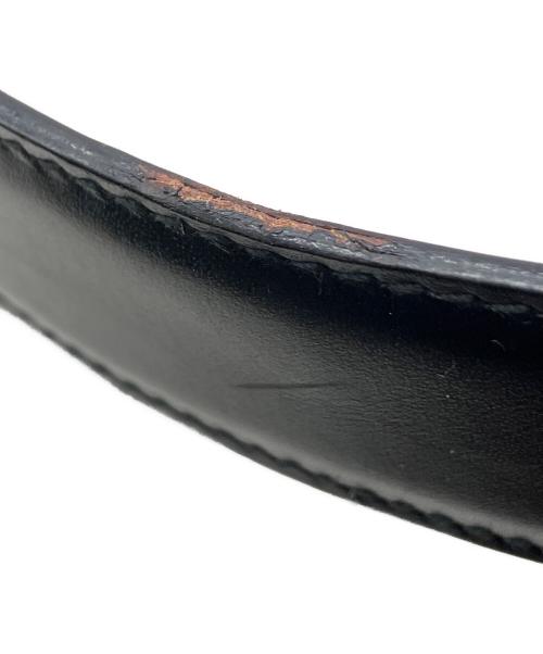 GUCCI（グッチ）GUCCI (グッチ) インターロッキングレザーベルト ブラックの古着・服飾アイテム